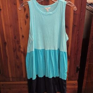 Terra & Sky Blue Tank Top Dress